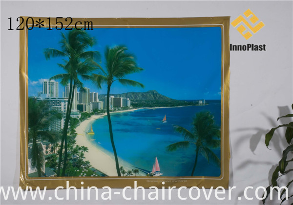 PVC Printed Landscape Transparent Table Cloth